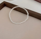 Vintage Pearl Bracelets Elastic Bead Strand Sweet Women Jewelry