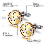 French cufflinks cuffs men's shirt stainless steel