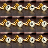 Zodiac Constellation Cufflinks Stainless Steel Wedding Jewelry