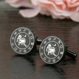 Zodiac Constellation Cufflinks Stainless Steel Wedding Jewelry