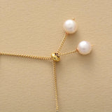 Classy Baroque Pearl Plated Beads Charm Bracelet