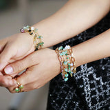 Elegant Multi-strand Tourmaline Bracelet for Women