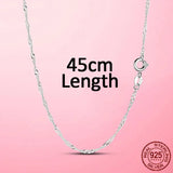 925 Silver Clavicle Chain Link Choker Necklace Party Jewelry
