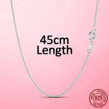 925 Silver Clavicle Chain Link Choker Necklace Lobster Clasp Party Jewelry