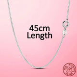 925 Silver Clavicle Chain Link Choker Necklace Lobster Clasp Party Jewelry
