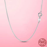 925 Silver Choker Necklace Clavicle Chain Link Lobster Clasp Necklaces