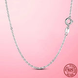 925 Silver Choker Necklace Clavicle Chain Link Lobster Clasp Necklaces