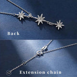 S925 Sterling Silver Star Pendant Clavicle Chain Necklace for Women