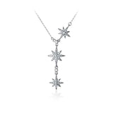 S925 Sterling Silver Star Pendant Clavicle Chain Necklace for Women