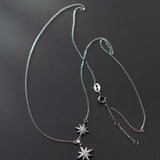S925 Sterling Silver Star Pendant Clavicle Chain Necklace for Women