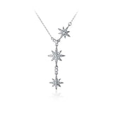 S925 Sterling Silver Star Pendant Clavicle Chain Necklace for Women