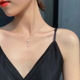 S925 Sterling Silver Star Pendant Clavicle Chain Necklace for Women