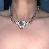Clavicle Necklace Crystal Temperament Neck Chain Women's