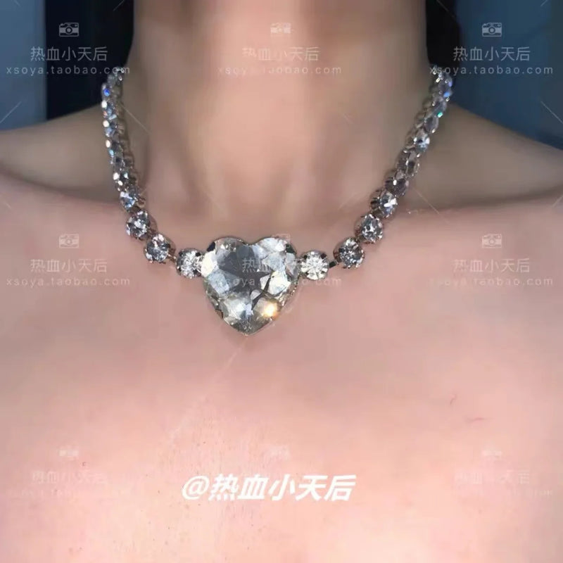 Clavicle Necklace Crystal Temperament Neck Chain Women's