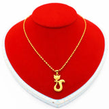 Clavicle Euro Copper Gold-plated Love Pendant Necklace Women's