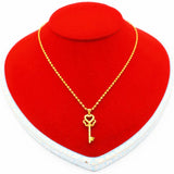 Clavicle Euro Copper Gold-plated Love Pendant Necklace Women's