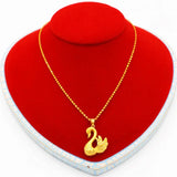 Clavicle Euro Copper Gold-plated Love Pendant Necklace Women's