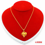 Clavicle Euro Copper Gold-plated Love Pendant Necklace Women's