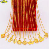 Clavicle Euro Copper Gold-plated Love Pendant Necklace Women's