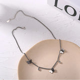 Clavicle Short Chain Necklace Silver 925 Punk Gothic Chocker