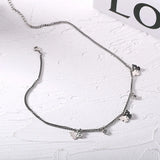 Clavicle Short Chain Necklace Silver 925 Punk Gothic Chocker