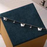 Clavicle Short Chain Necklace Silver 925 Punk Gothic Chocker