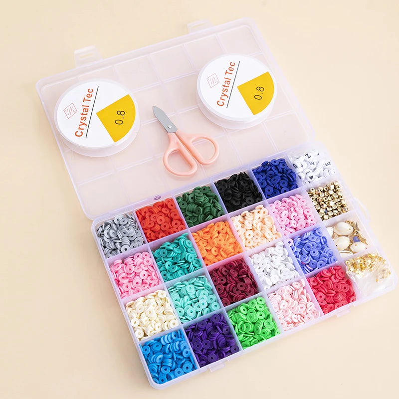Polymer Clay Beads Set Box Jewelry Making Kit