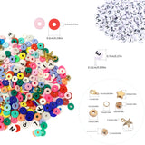 6mm Rainbow Disc Clay Beads for Jewelry Making Kit