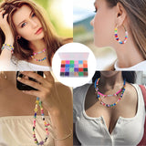 6mm Rainbow Disc Clay Beads for Jewelry Making Kit