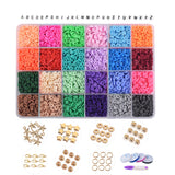 6mm Rainbow Disc Clay Beads for Jewelry Making Kit