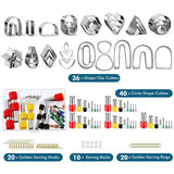 Clay Earring Cutter & Hook Stencil Set - Key Chain Design