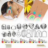 Clay Earring Cutter & Hook Stencil Set - Key Chain Design