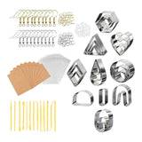 Clay Earring Cutters with Earring Cards and Hooks