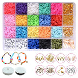 Clay Flat Beads for Jewelry Making DIY Kit