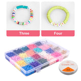 Clay Heishi Beads Flat Round Disc Beads Kit 18 Colors