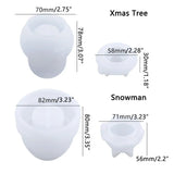 Christmas Silicone Molds Xmas Tree Snowman Storage Box Mold