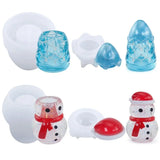 Christmas Silicone Molds Xmas Tree Snowman Storage Box Mold