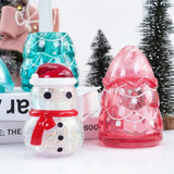 Christmas Silicone Molds Xmas Tree Snowman Storage Box Mold