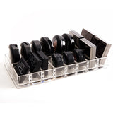 Clear Acrylic 16 Grids Makeup Organizer Lipstick Brushes Holder