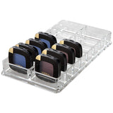 Clear Acrylic 16 Grids Makeup Organizer Lipstick Brushes Holder