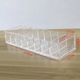 Clear Acrylic 16 Grids Makeup Organizer Lipstick Brushes Holder