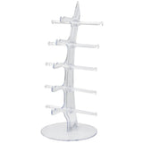 Clear Acrylic 5 Pairs Sunglasses Glasses Show Rack Counter Display Stand Holder