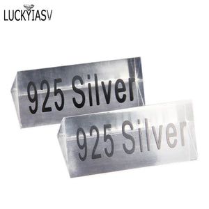 Clear Acrylic 925 Silver Signage Counter Display Tag Card Jewelry Store