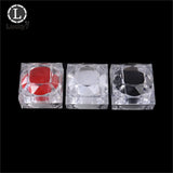 Clear Acrylic Crystal Ring Earrings Display Boxes Storage Organizer
