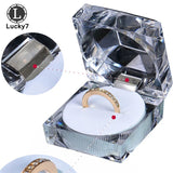 Clear Acrylic Crystal Ring Earrings Display Boxes Storage Organizer
