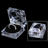 Clear Acrylic Crystal Ring Earrings Display Boxes Storage Organizer