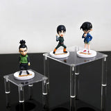 Clear Acrylic Display Stand Riser Rack for Anime Figures Cupcake Shelf Organizer