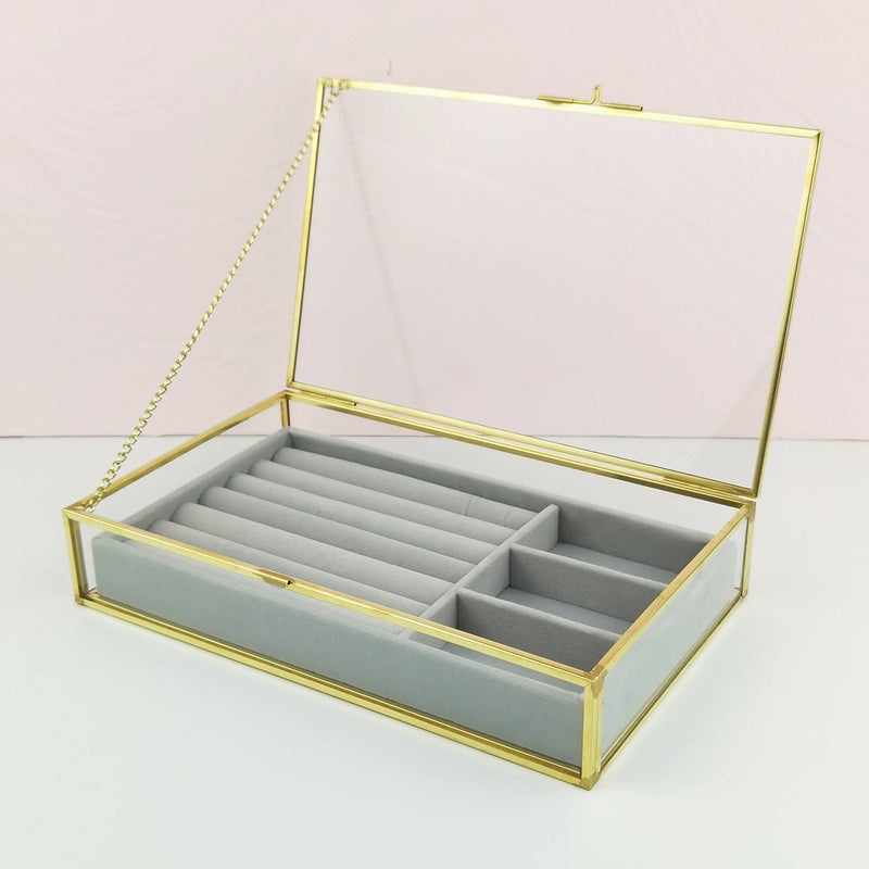 Acrylic Jewelry Box Earrings Bracelets Rings Necklaces Organizer Display Storage