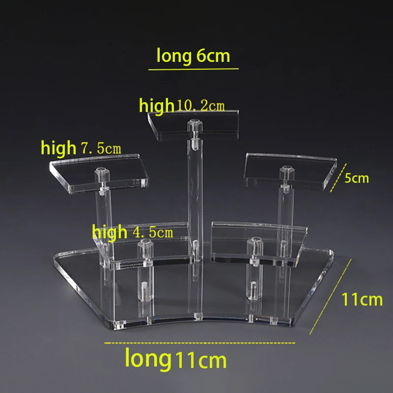 Clear Acrylic Jewelry Display Stand Perfume Organizer Table Decor Storage