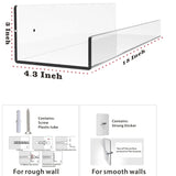 Acrylic Storage Shelf Floating Display Stand for Bedroom Dormitory Book